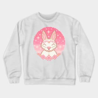 Bunny Pixel Art - Blue Version Crewneck Sweatshirt